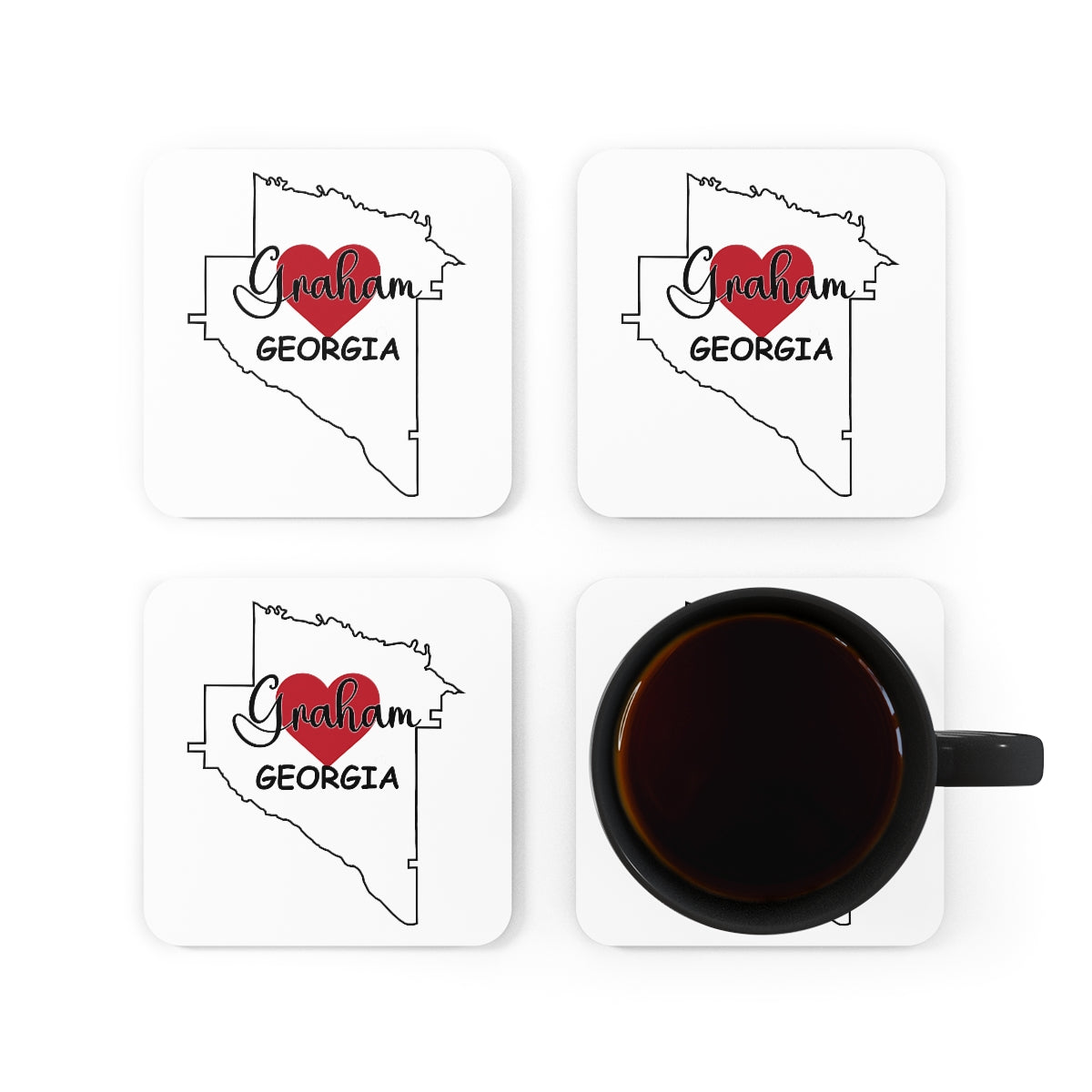 Graham Georgia Corkwood Coaster Set