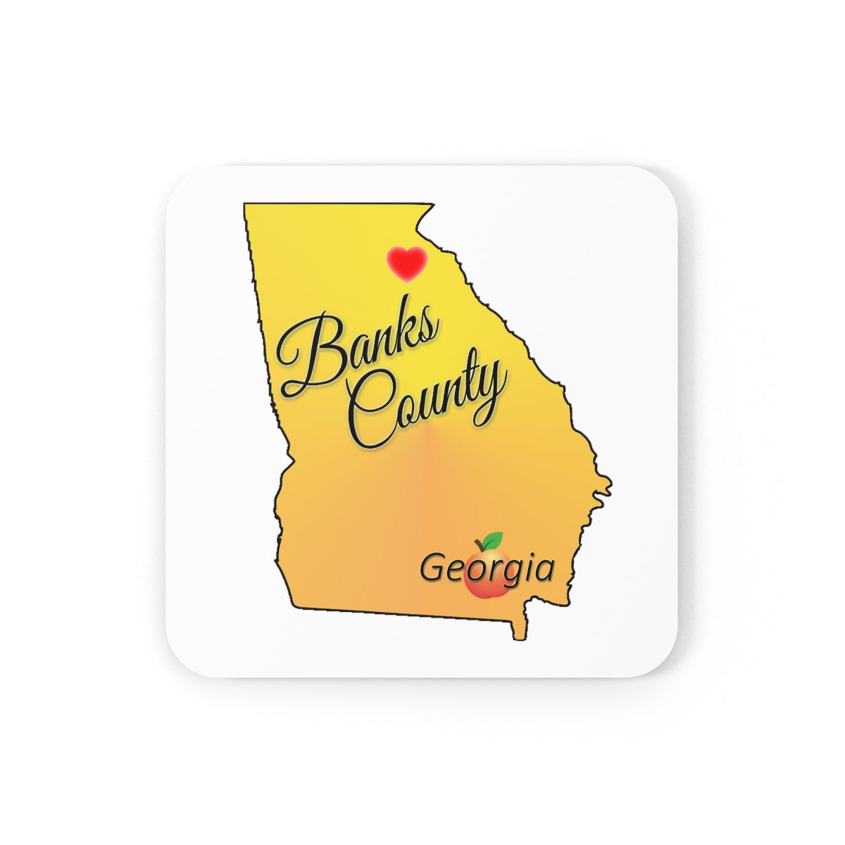 Banks County Georgia Corkwood Coaster Set