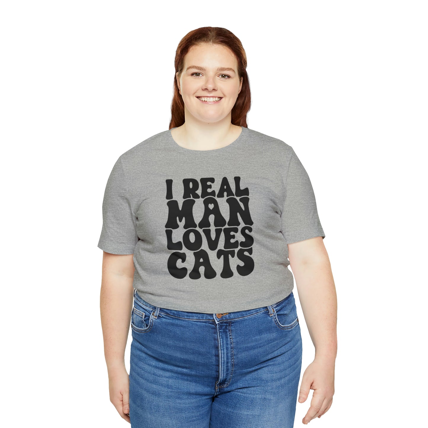 I Real Man Loves Cats Short Sleeve T-shirt