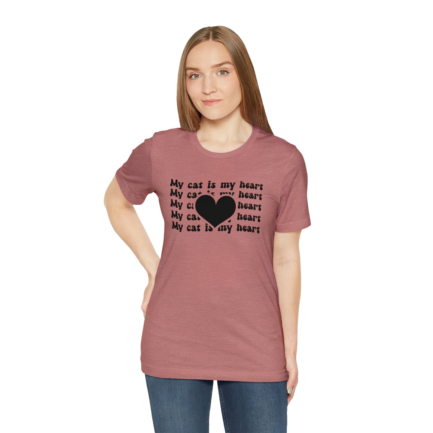 My Cat is My Heart Short Sleeve T-shirt