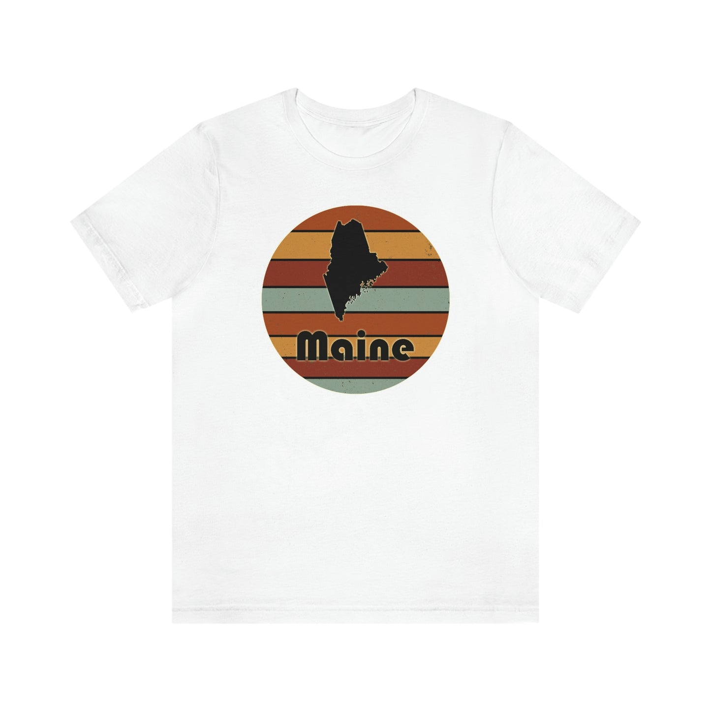 Maine Retro Sunset Short Sleeve T-shirt