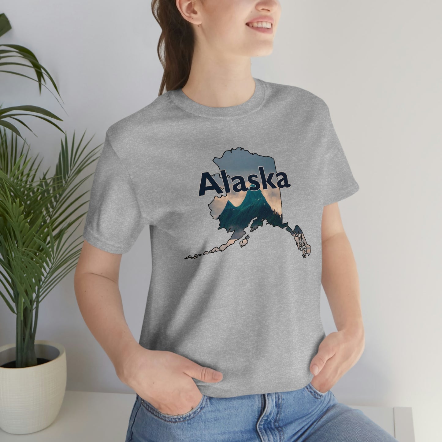 Alaska Mountains Unisex Jersey Short Sleeve T-shirt