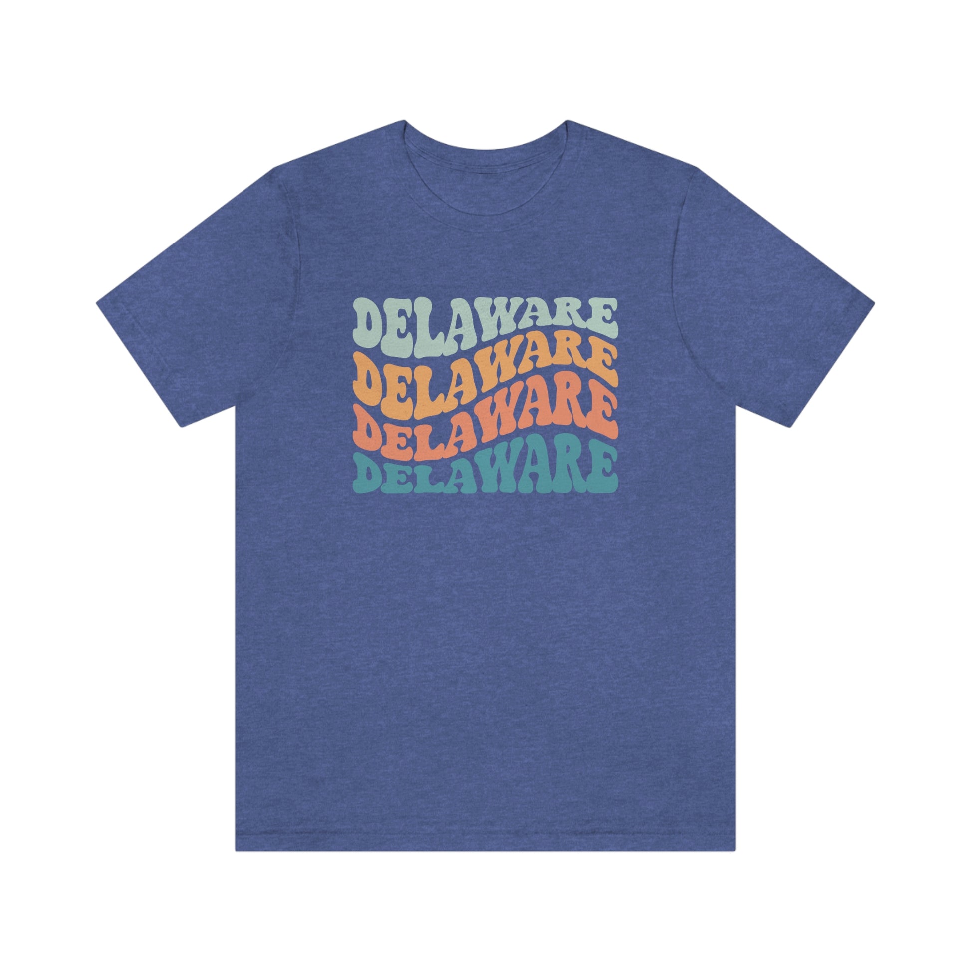 Delaware Wavy Letters Short Sleeve T-shirt