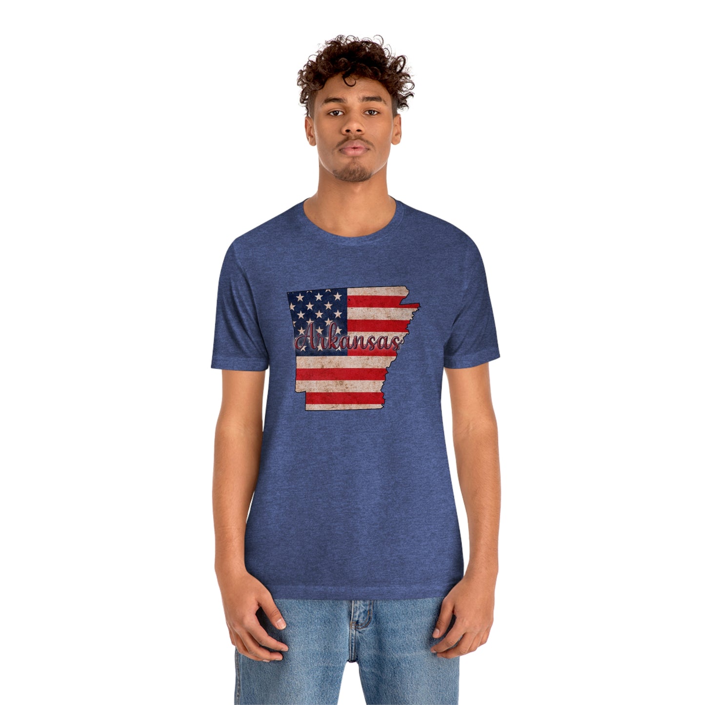 Arkansas US Flag Unisex Jersey Short Sleeve Tee Tshirt T-shirt