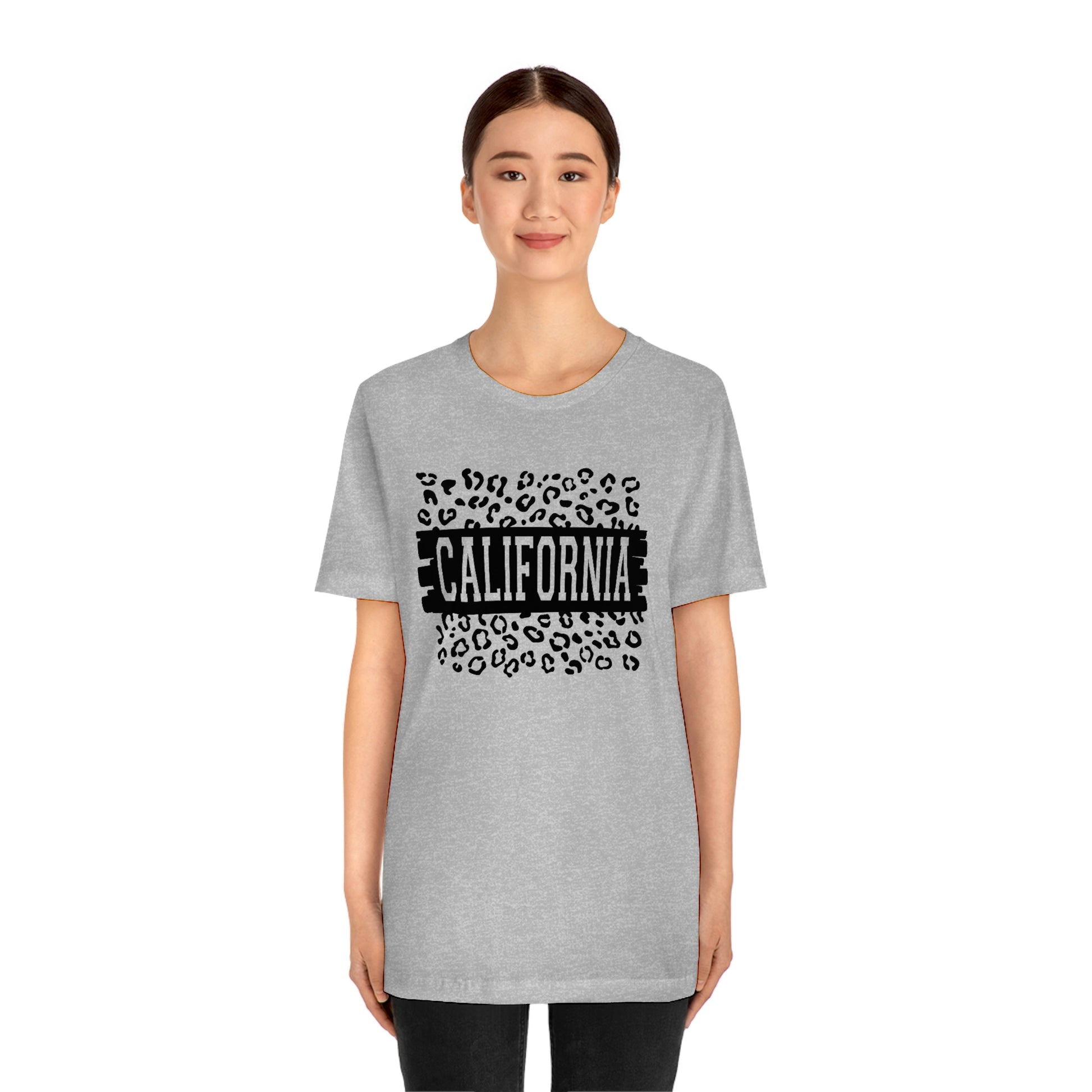 California Leopard Print Unisex Jersey Short Sleeve Tee Tshirt T-shirt