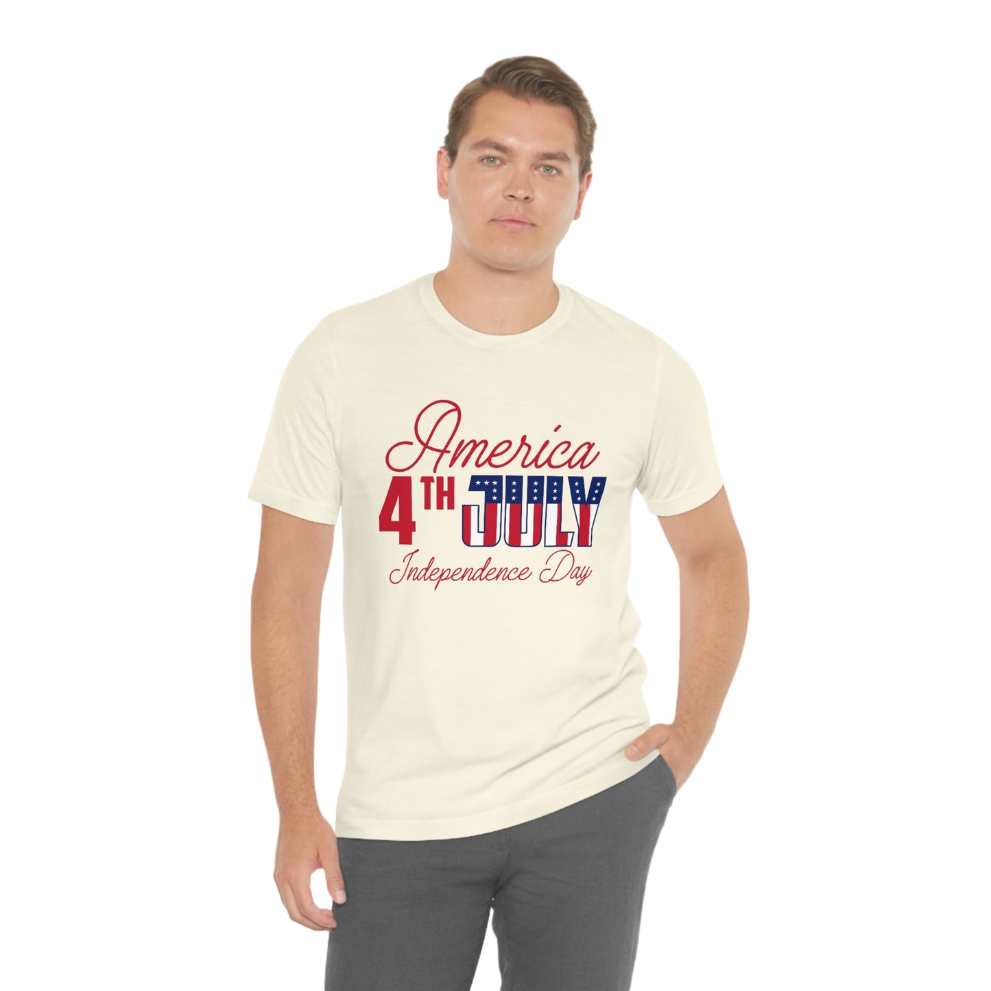 America 4th of July Independence Day Unisex Jersey Short Sleeve Tee