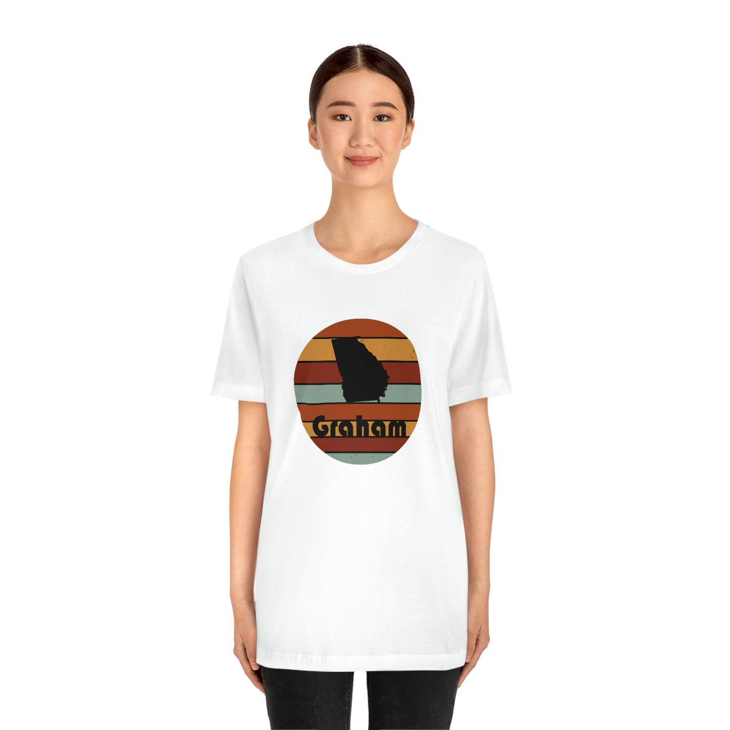 Graham Georgia Retro Sunset Unisex Jersey Short Sleeve Tee Tshirt T-shirt