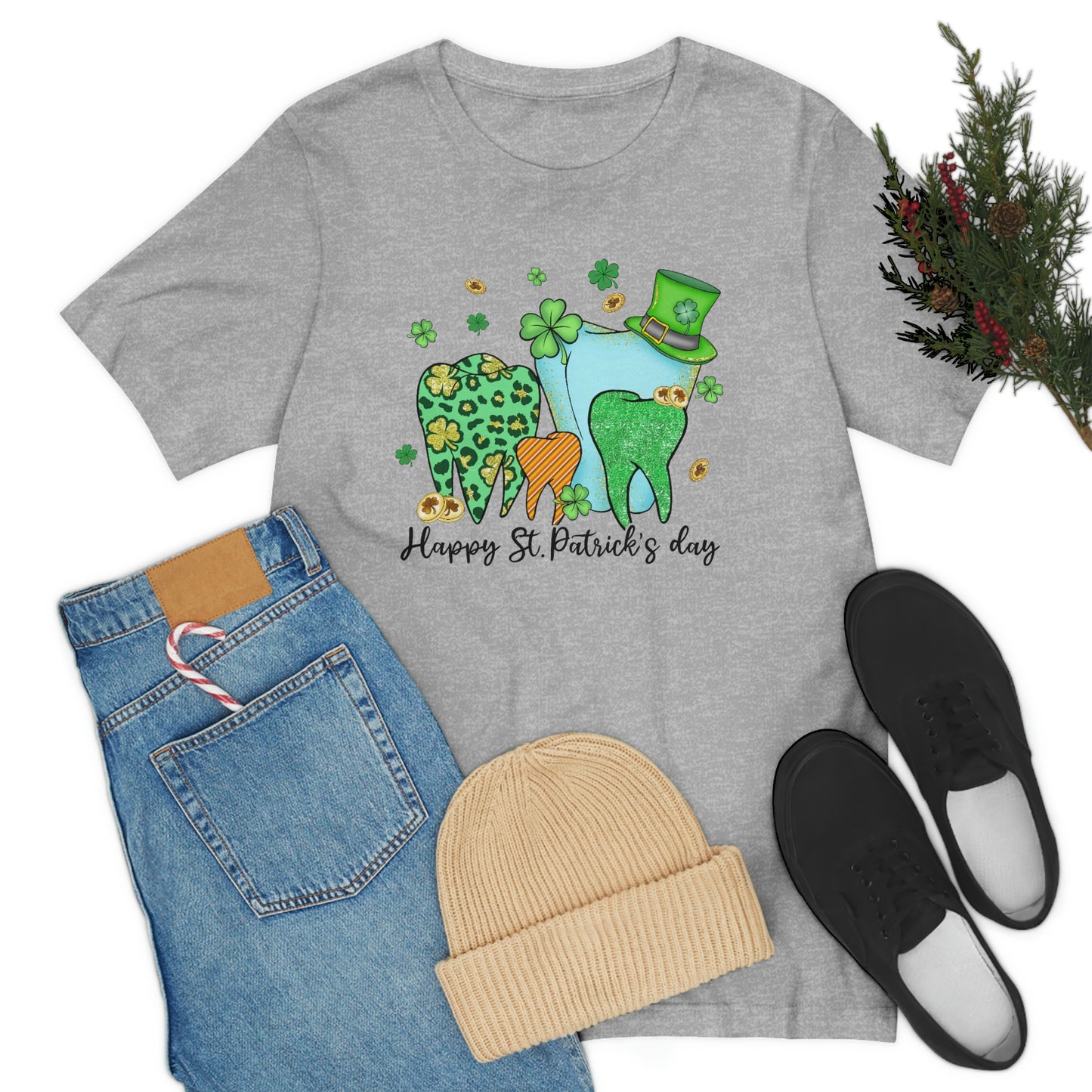 St. Patrick's Day Teeth Unisex Jersey Short Sleeve Tee