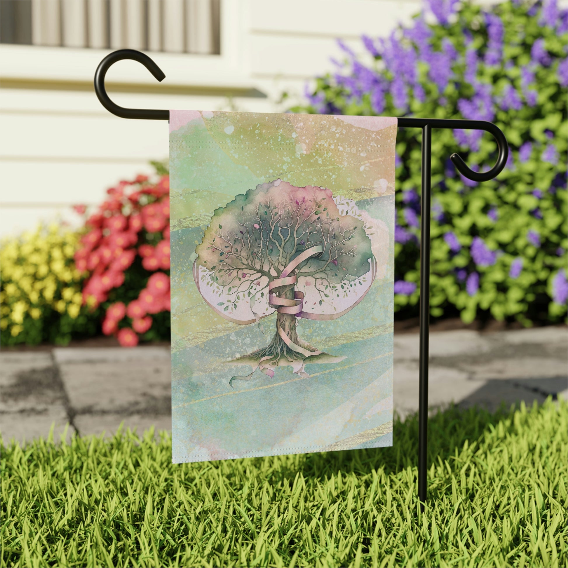 Spring Tree  Watercolor Garden & House Banner