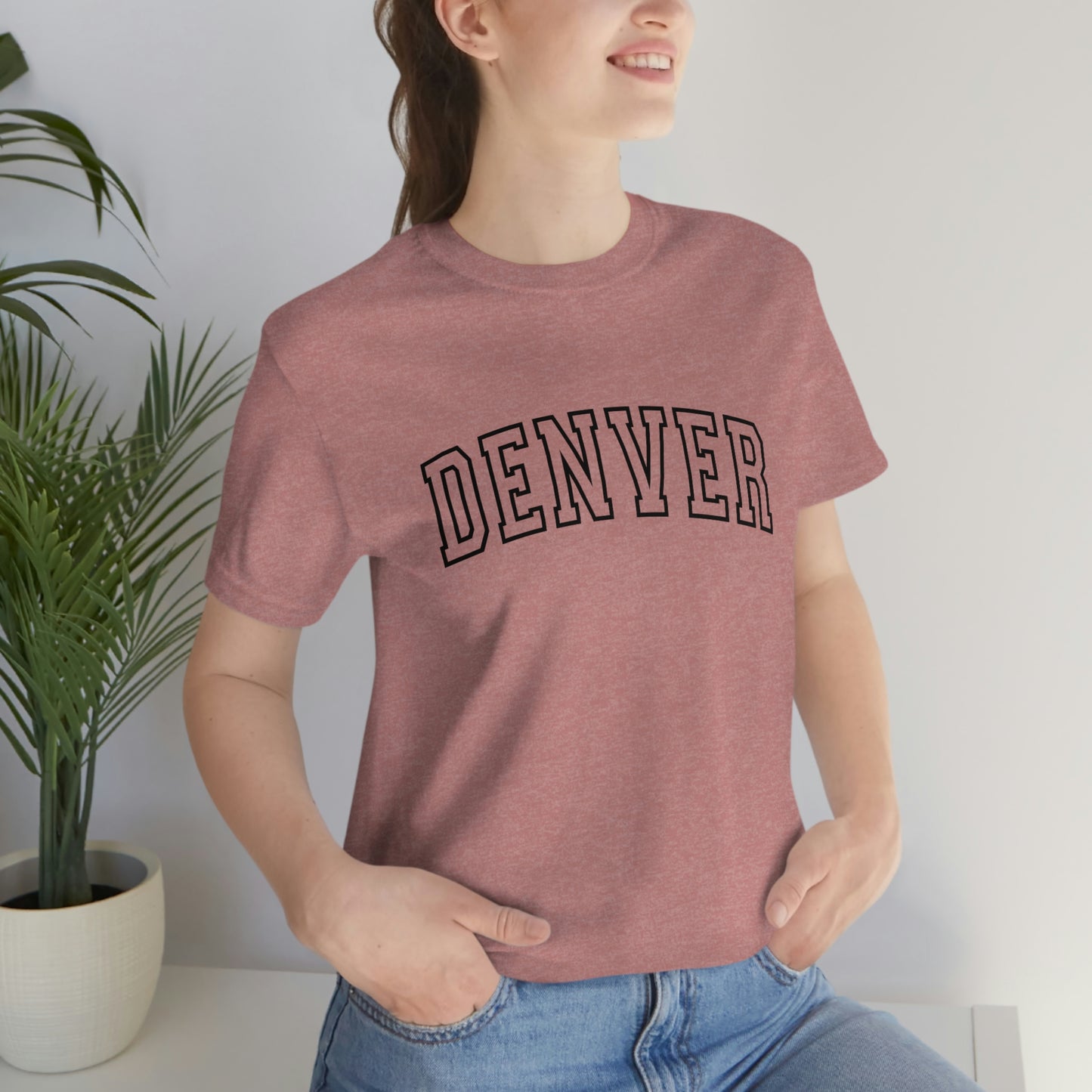 Denver Varsity Arch Unisex Jersey Short Sleeve Tee Tshirt T-shirt