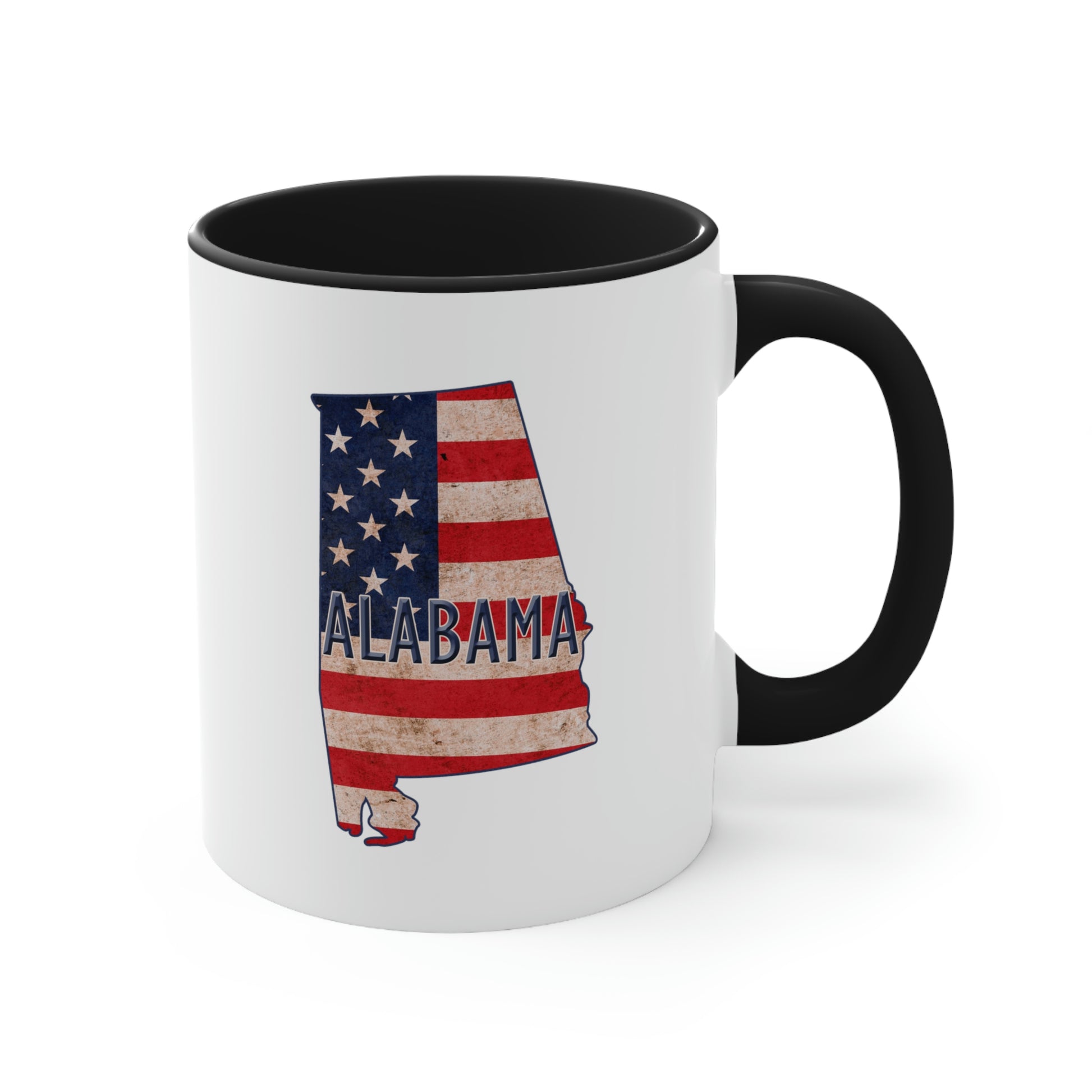 Alabama US Flag Accent Coffee Mug 11oz