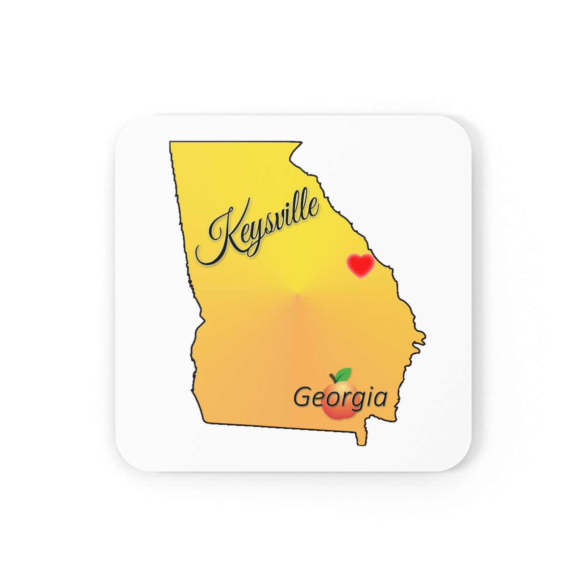 Keysville Georgia Corkwood Coaster Set