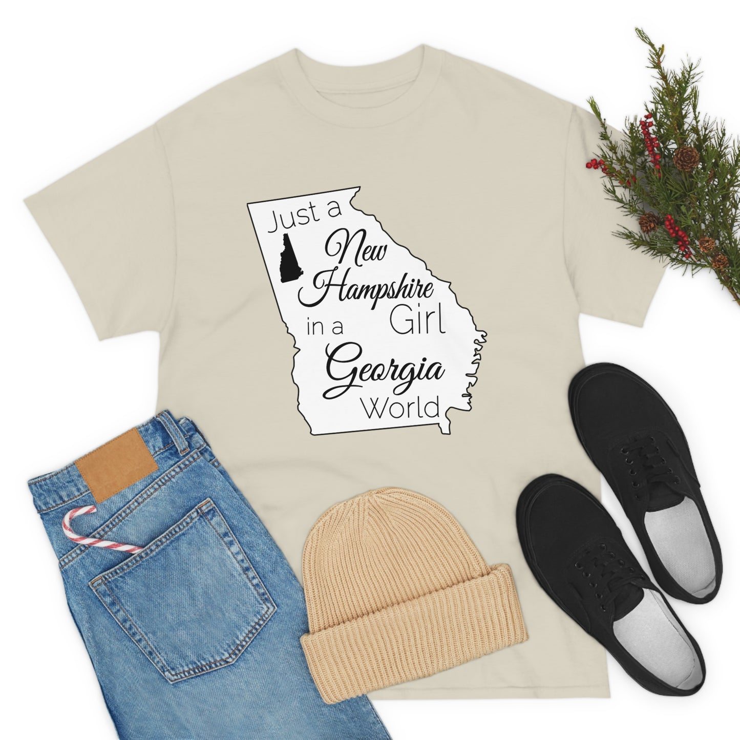 Just a New Hampshire Girl in a Georgia World Unisex Heavy Cotton Tee