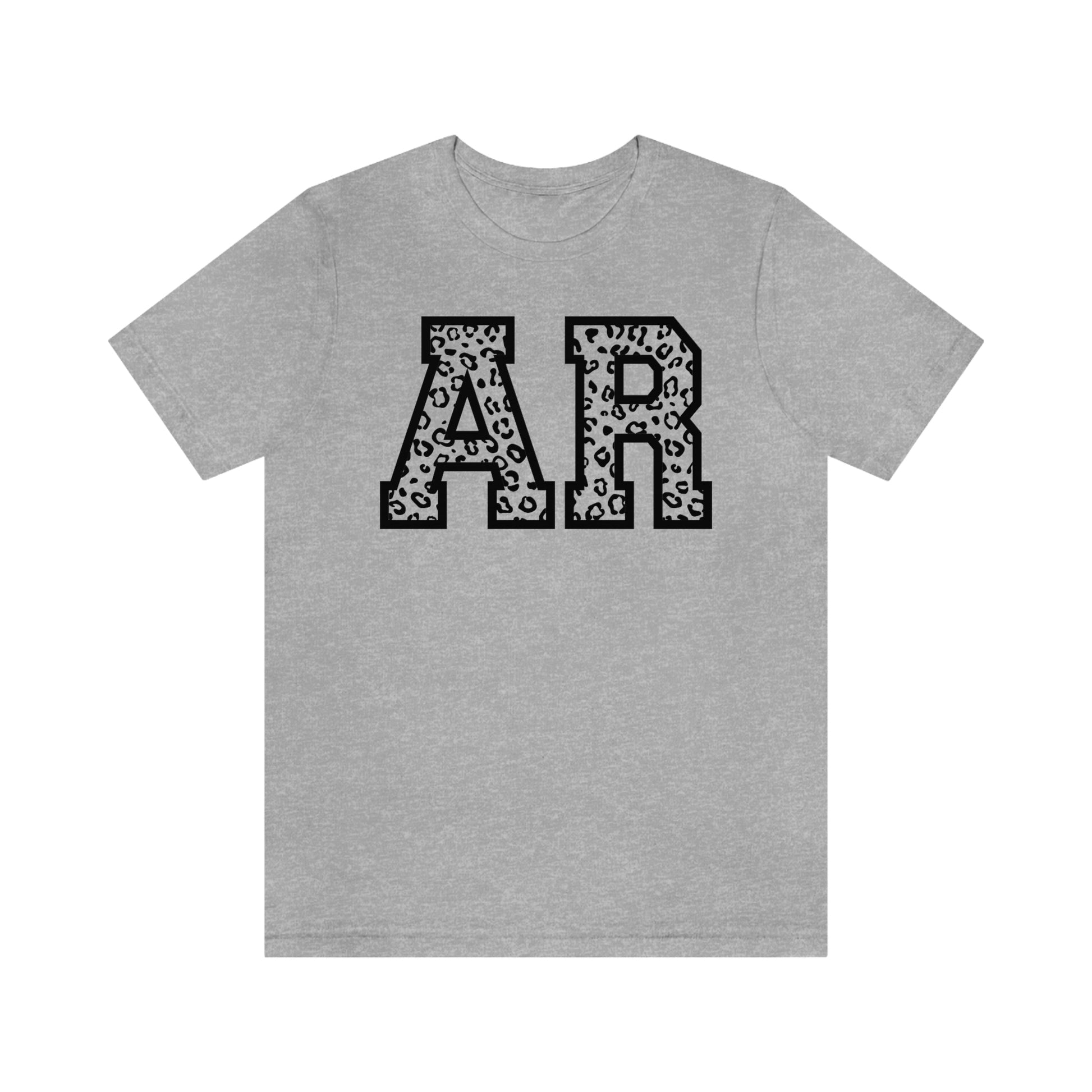 Arkansas AR Leopard Print US Flag Unisex Jersey Short Sleeve Tee Tshirt T-shirt