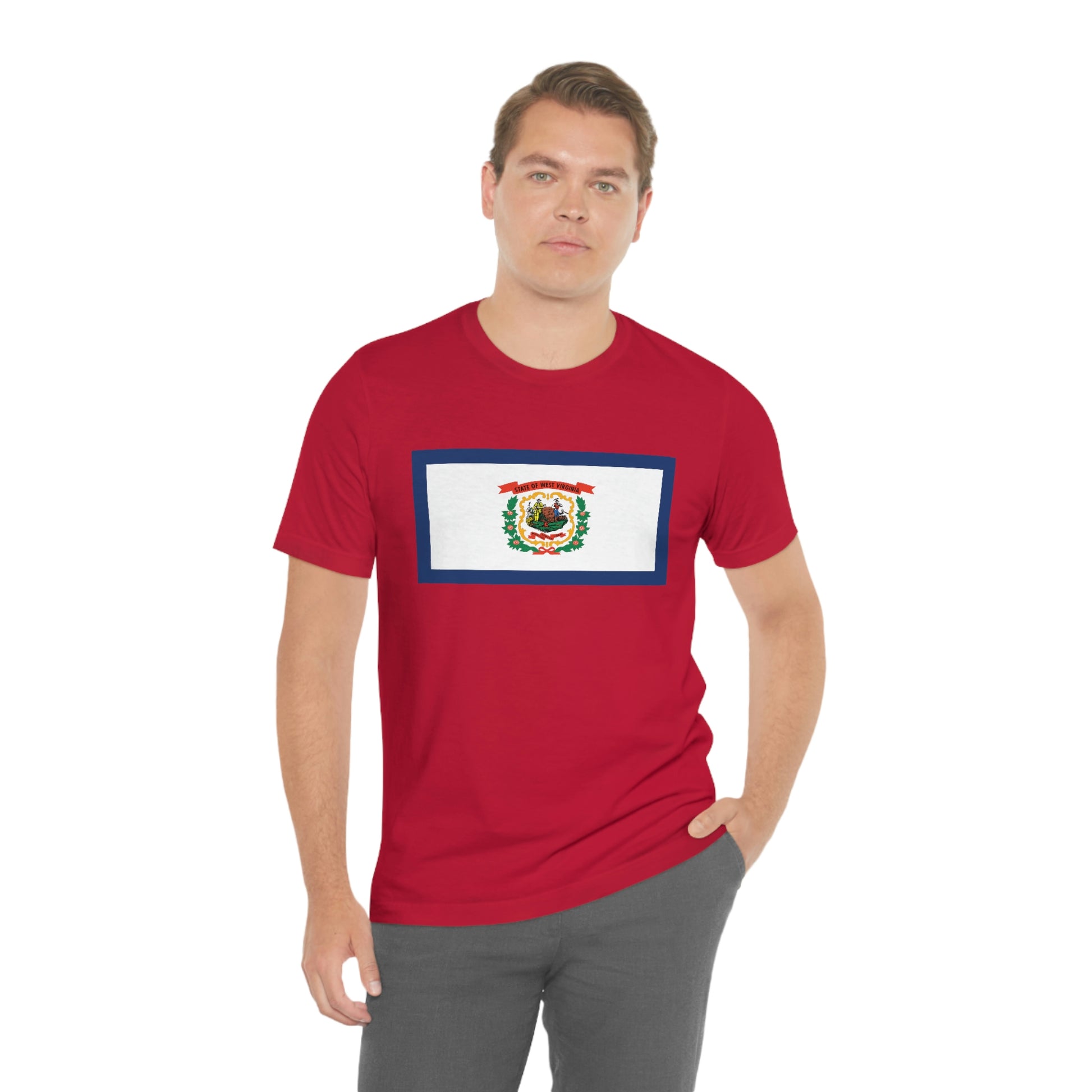West Virginia Flag Unisex Jersey Short Sleeve Tee Tshirt T-shirt