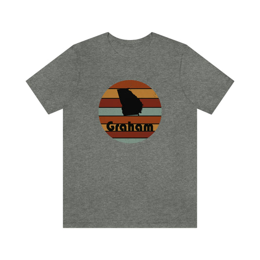 Graham Georgia Retro Sunset Unisex Jersey Short Sleeve Tee Tshirt T-shirt