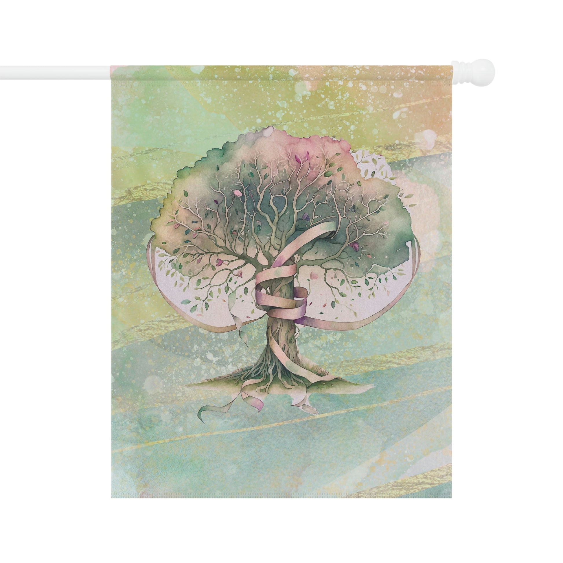 Spring Tree  Watercolor Garden & House Banner