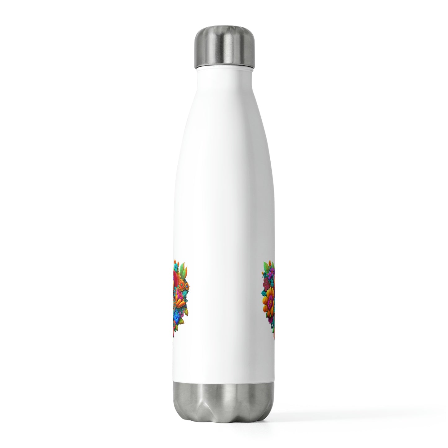 Bright Flowered Heart Valentine 20oz Insulated Bottle