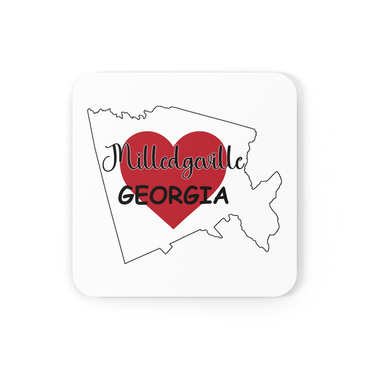 Milledgeville Georgia Corkwood Coaster Set