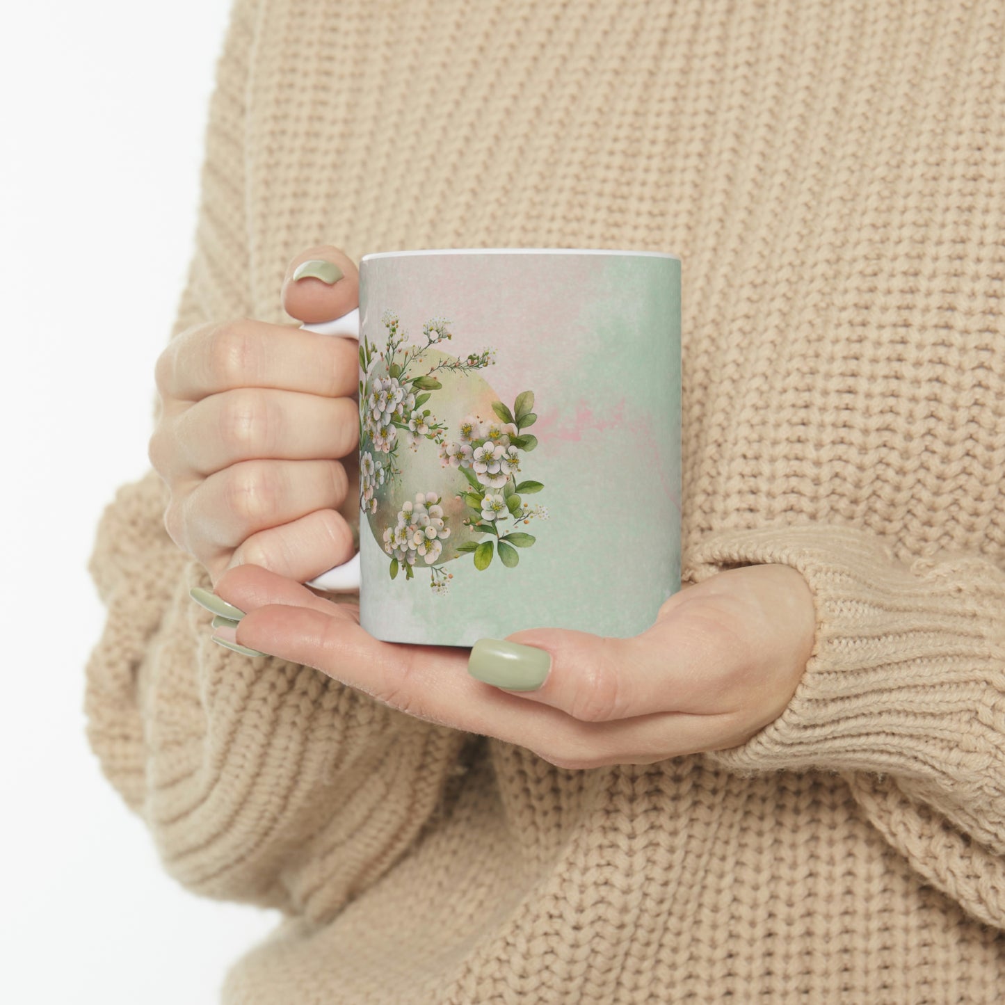 Flowers Watercolor Ceramic Mug 11oz