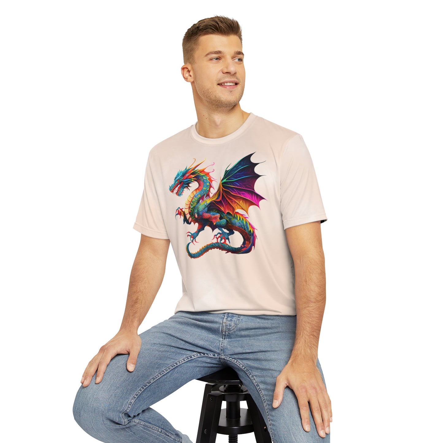 Dragon on Watercolor Background T-shirt