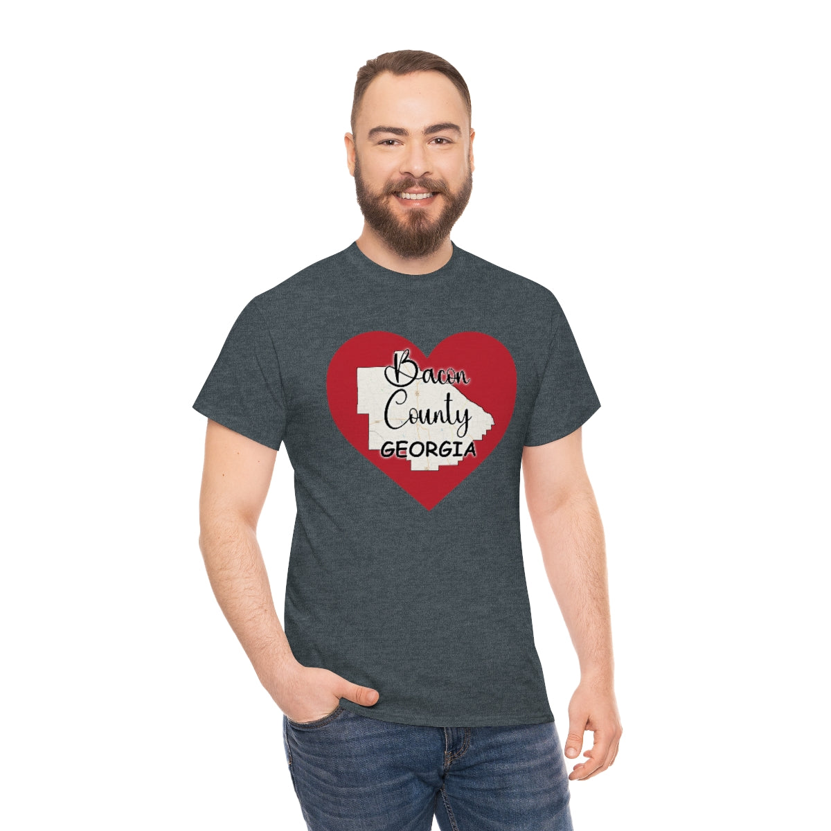 Bacon County Georgia Unisex Heavy Cotton Tee