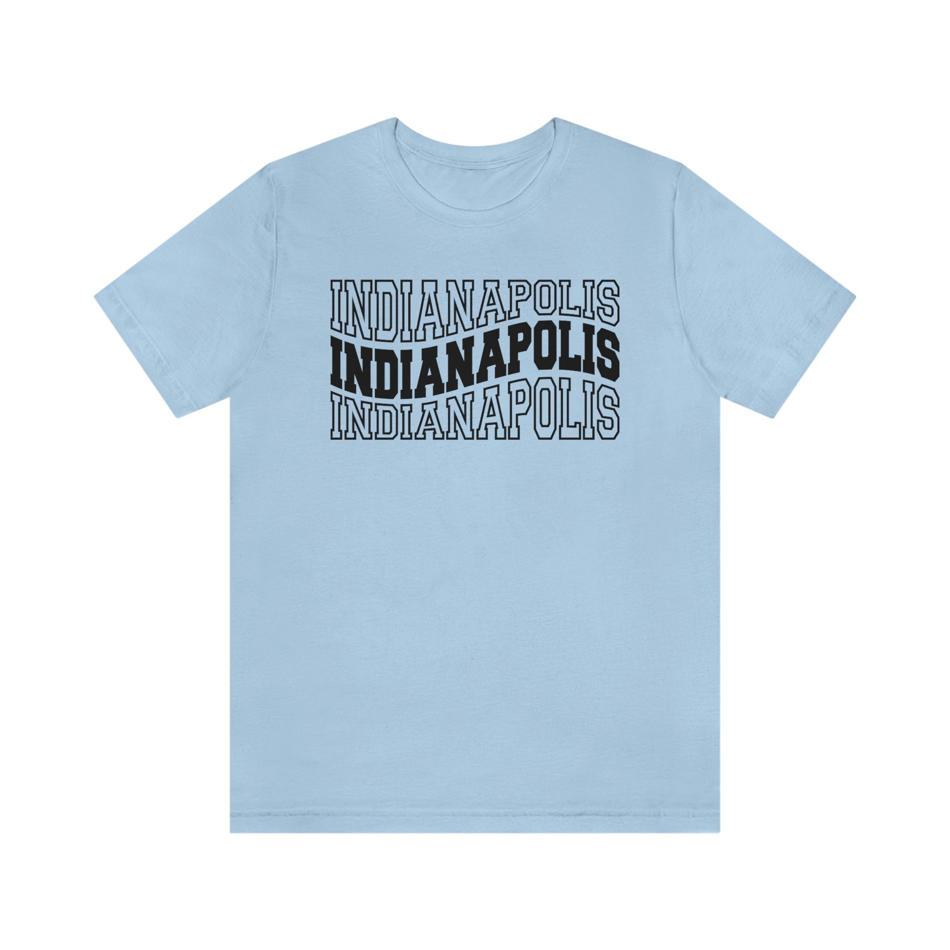 Indianapolis Varsity Letters Wavy Short Sleeve T-shirt