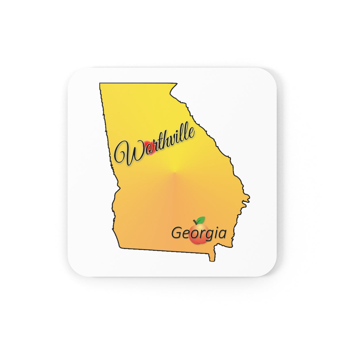 Worthville Georgia Corkwood Coaster Set