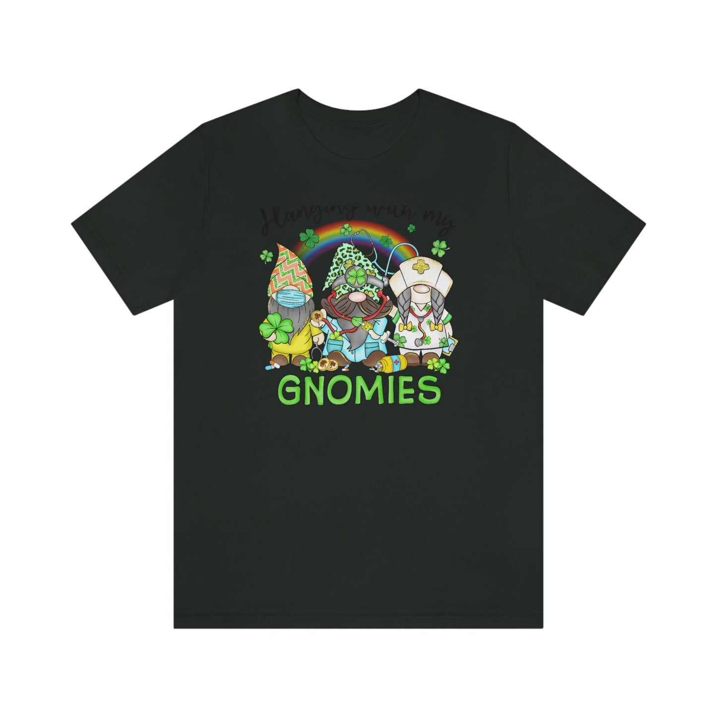 Hanging With My Gnomies St. Patrick's Day Unisex Jersey Short Sleeve Tee