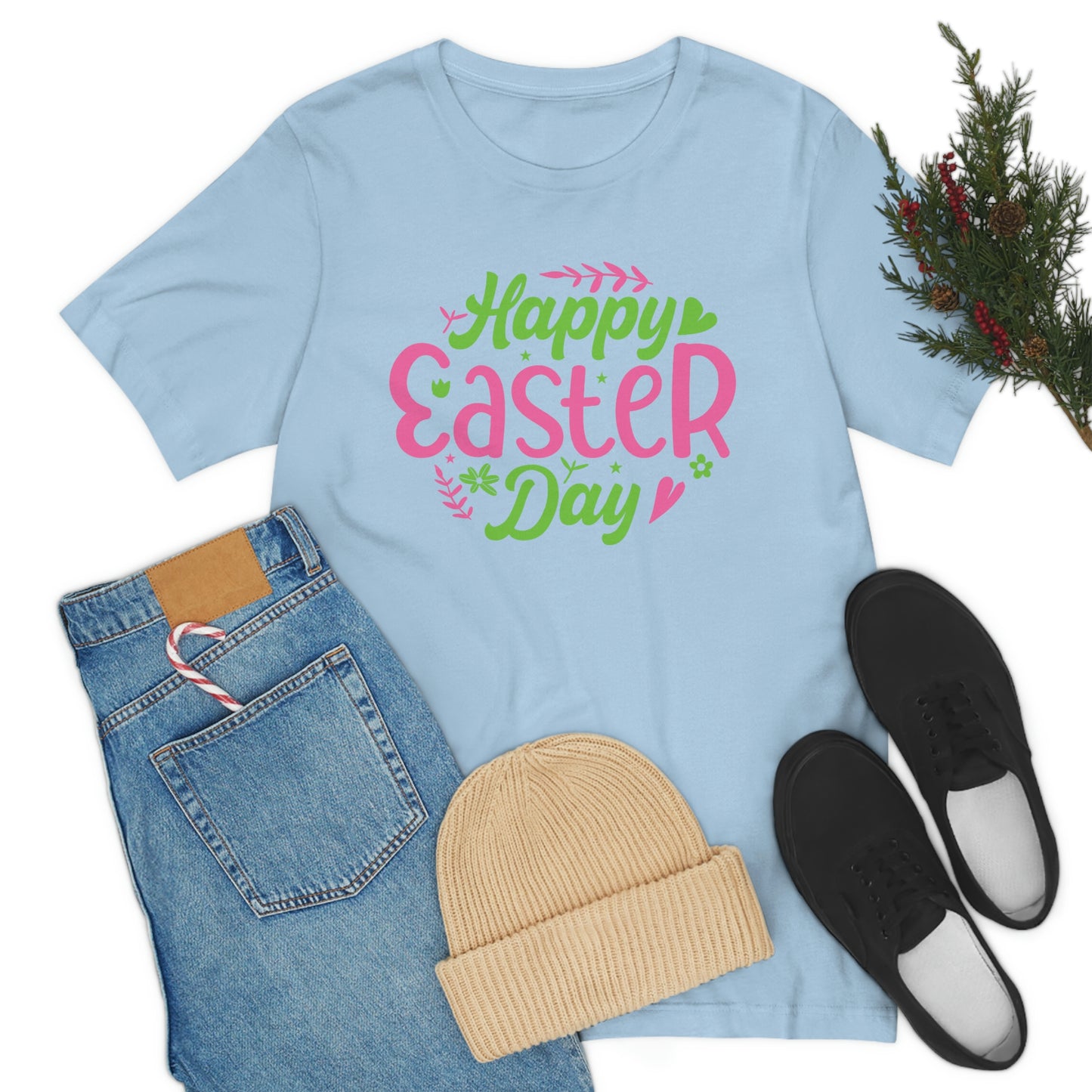 Happy Easter Day Unisex Jersey Short Sleeve Tee