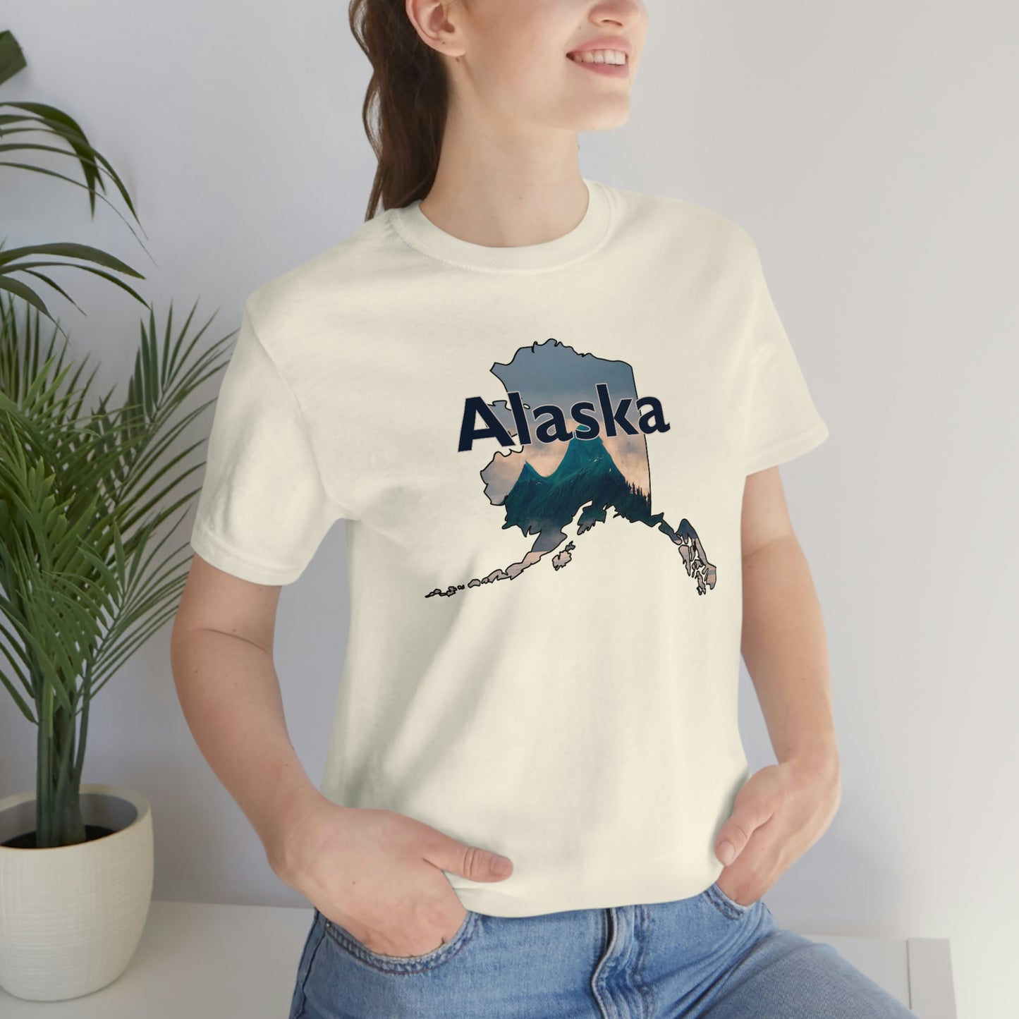 Alaska Mountains Unisex Jersey Short Sleeve T-shirt