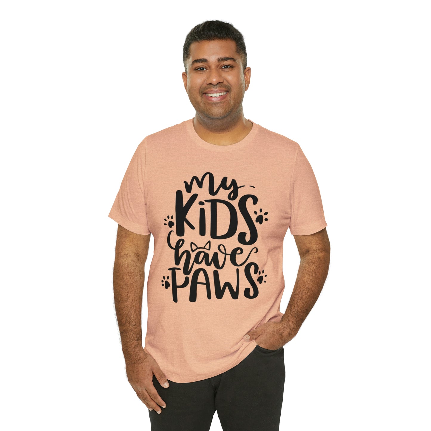 My Kids Have Paws Cat Short Sleeve T-shirt