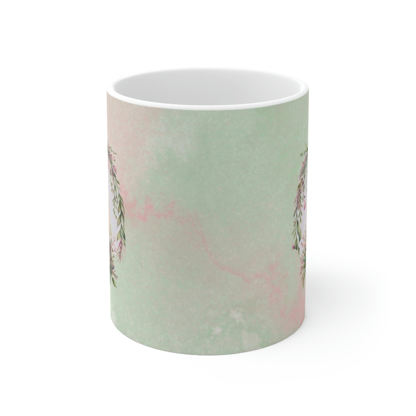 Spring Topiary Watercolor Ceramic Mug 11oz