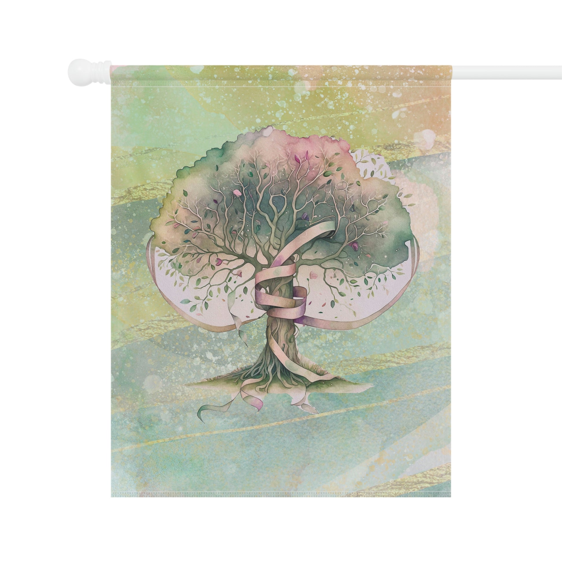 Spring Tree  Watercolor Garden & House Banner