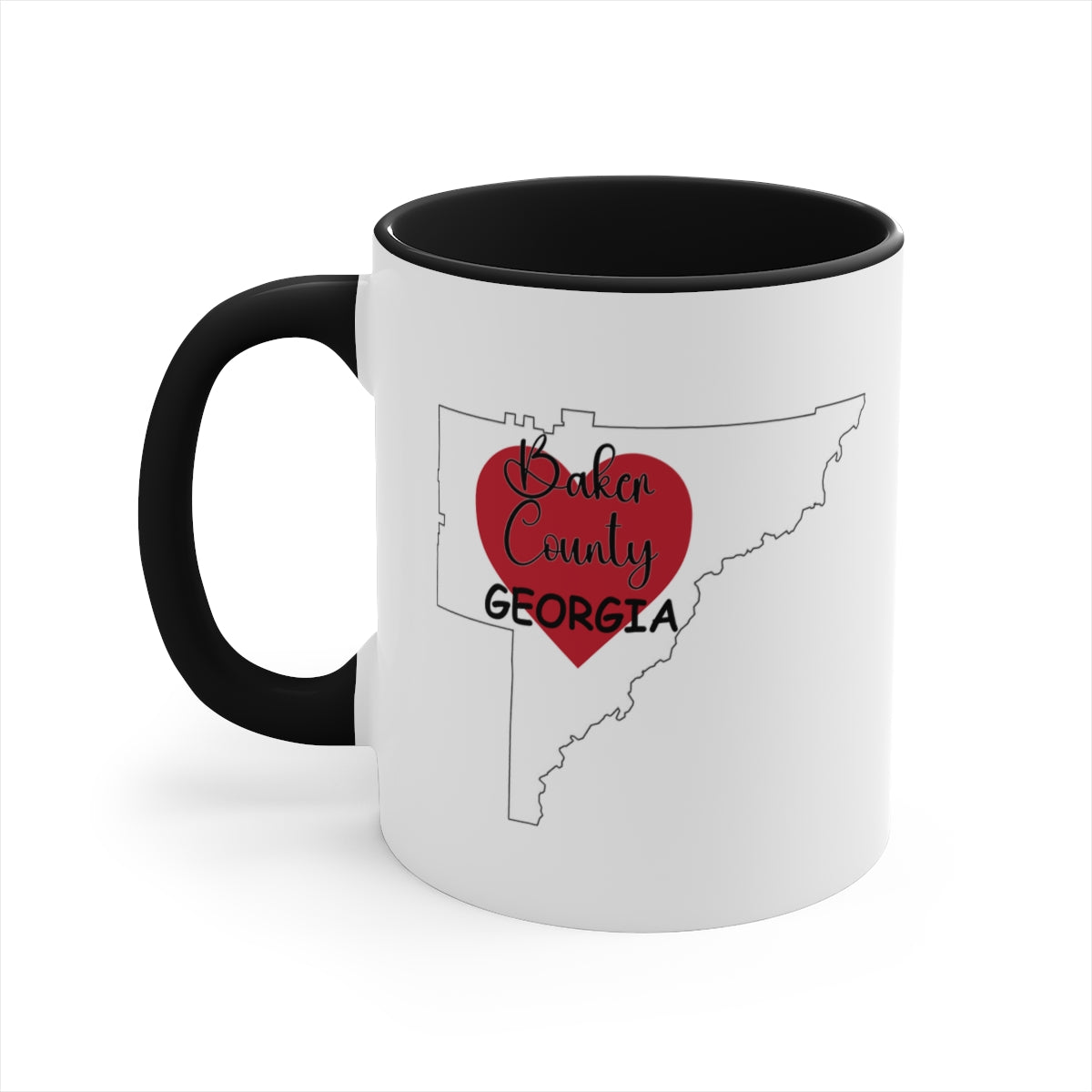 Baker County Georgia Accent Coffee Mug, 11oz