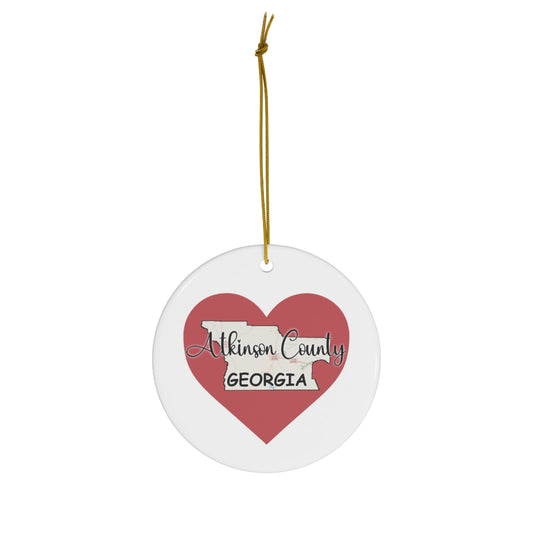 Atkinson County Georgia Ceramic Ornament, 1-Pack