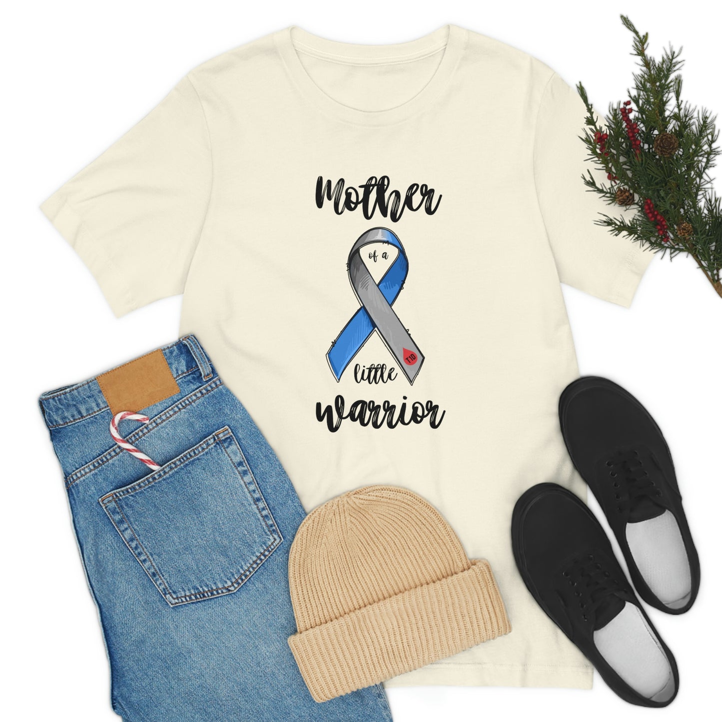 Mother of a Little Warrior  Print Unisex Jersey Short Sleeve Tee