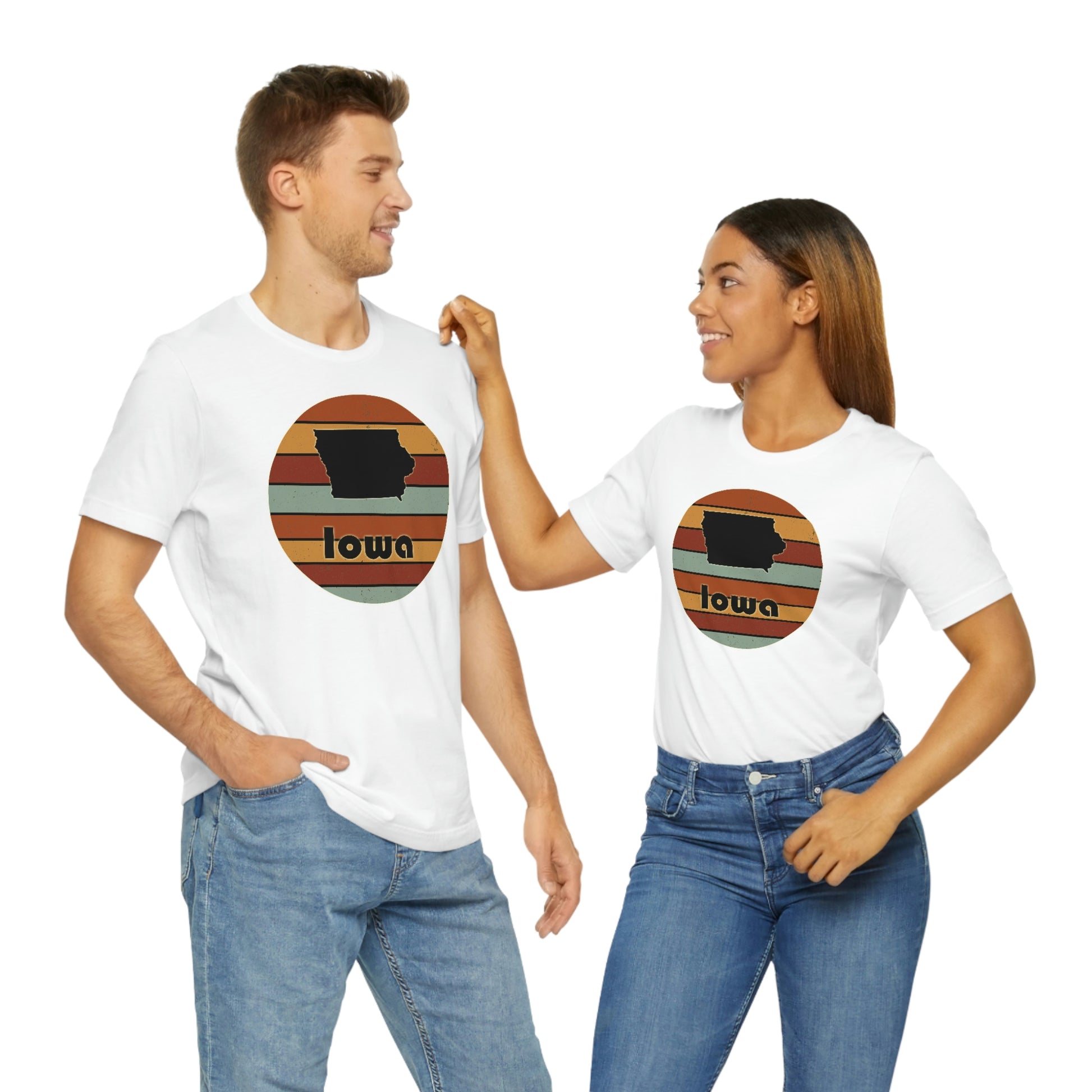 Iowa Retro Sunset Short Sleeve T-shirt