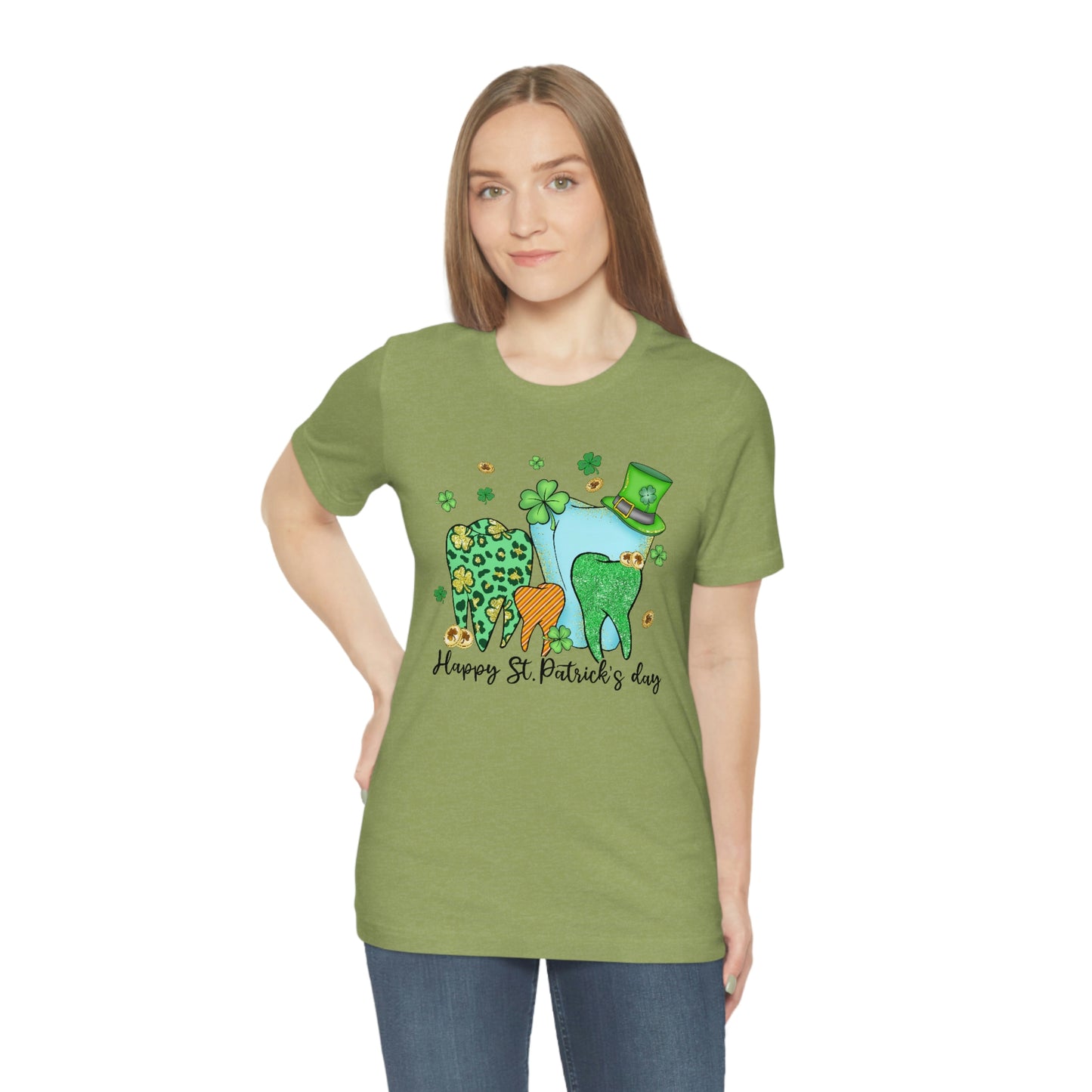 St. Patrick's Day Teeth Unisex Jersey Short Sleeve Tee