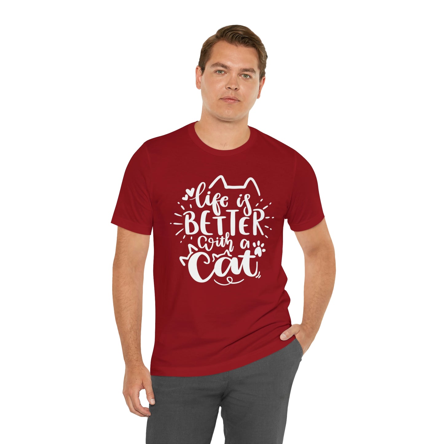 Life is Better With a Cat Short Sleeve T-shirt