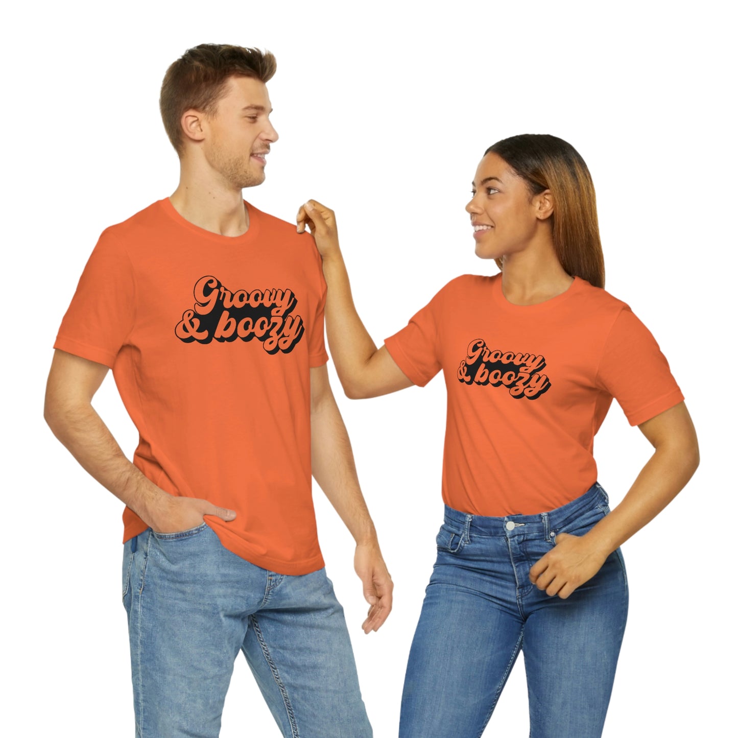 Groovy and Boozy Unisex Jersey Short Sleeve Tee