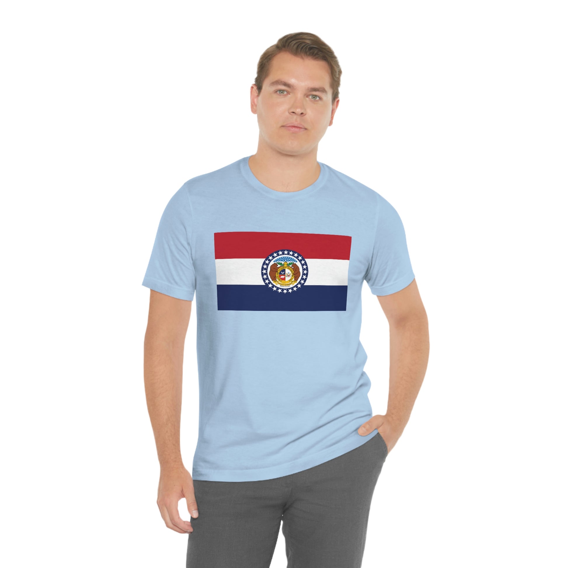 Missouri Flag Unisex Jersey Short Sleeve Tee Tshirt T-shirt