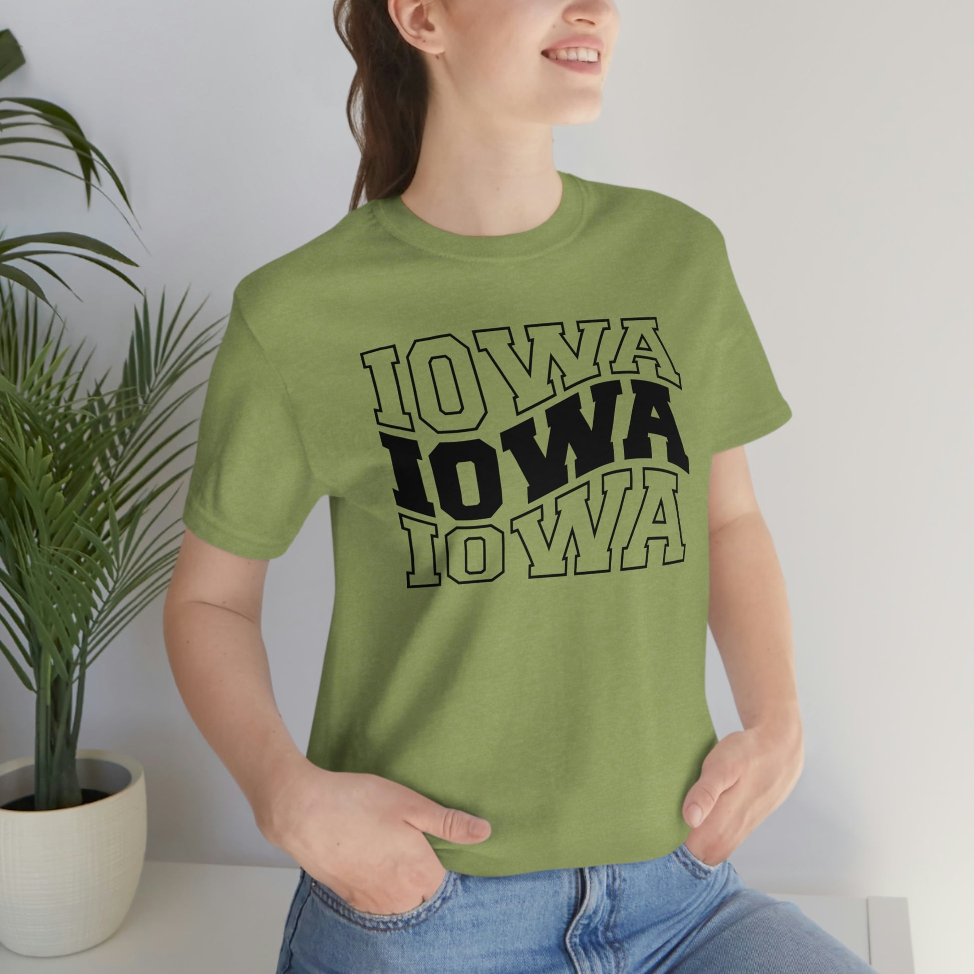 Iowa Varsity Letters Triple Wavy Short Sleeve T-shirt