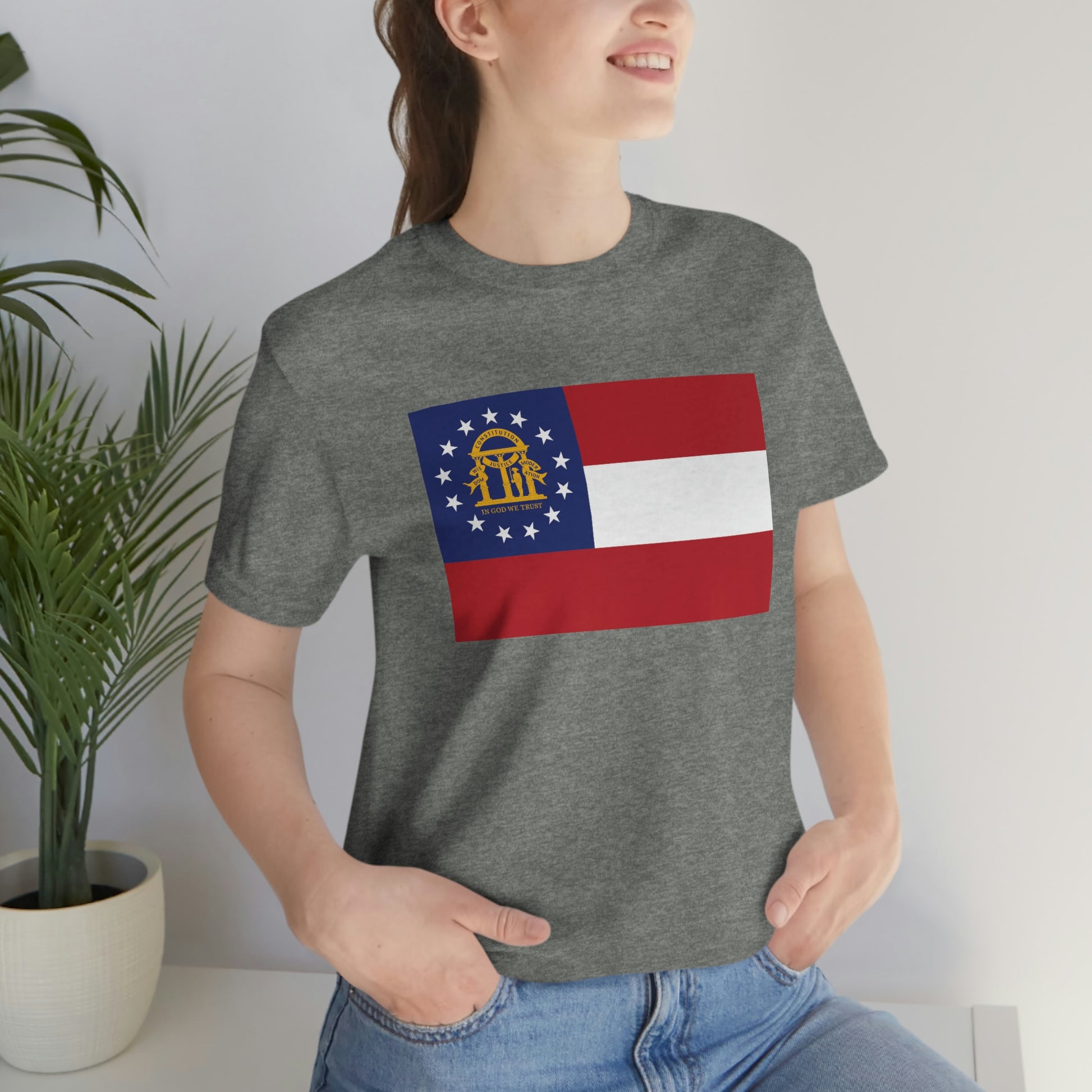 Georgia Flag Unisex Jersey Short Sleeve Tee Tshirt T-shirt