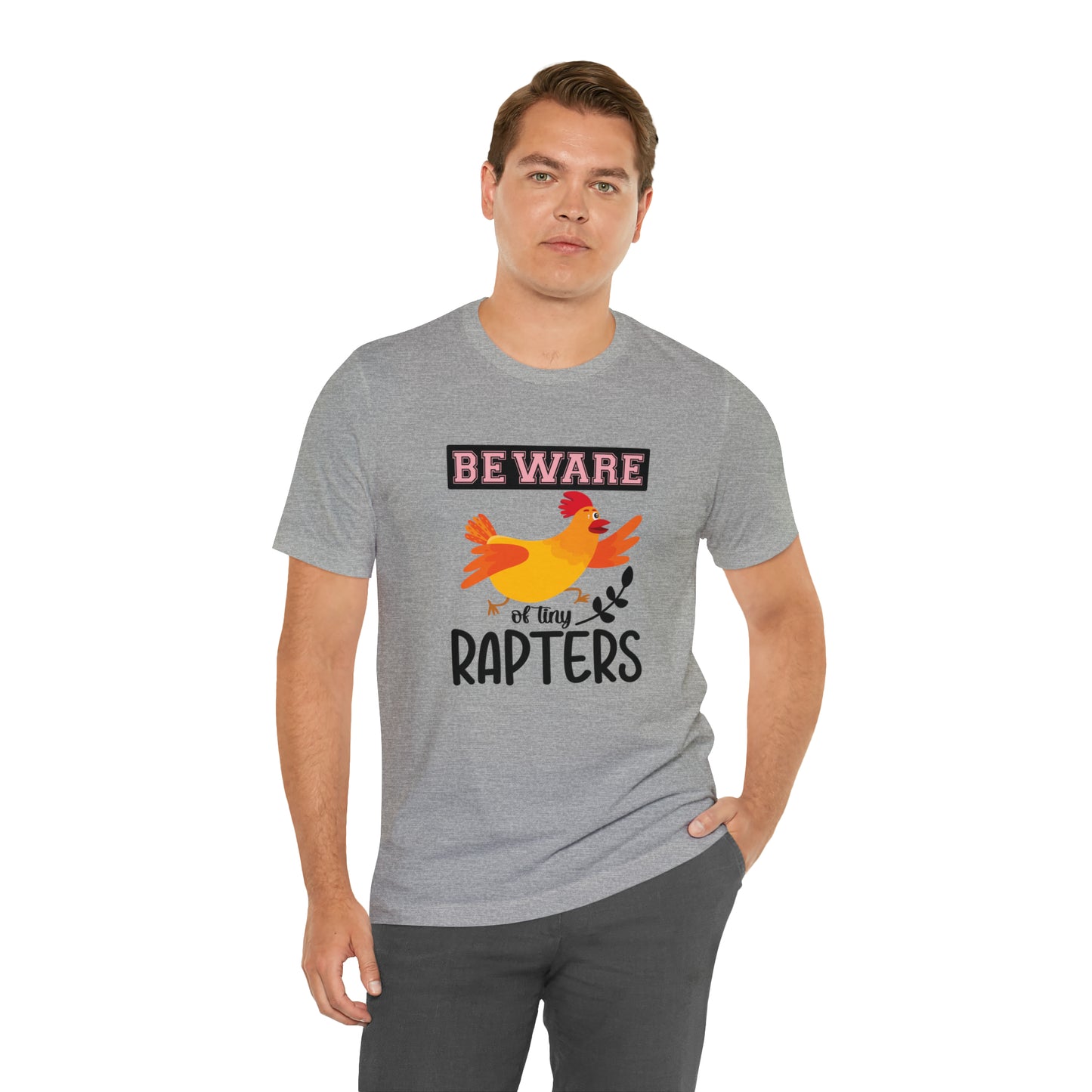 Beware of Tiny Raptors Short Sleeve Chicken T-shirt