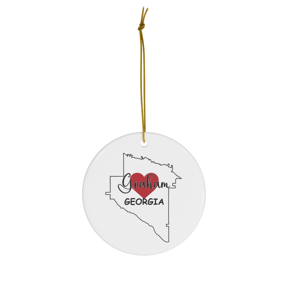 Graham Georgia Ceramic Ornament, 1-Pack