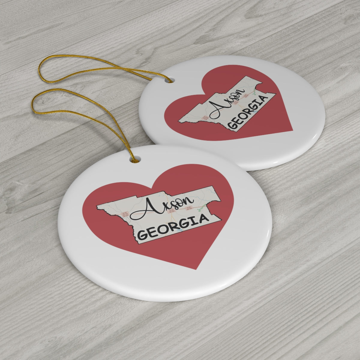 Axson Georgia Ceramic Ornament, 1-Pack