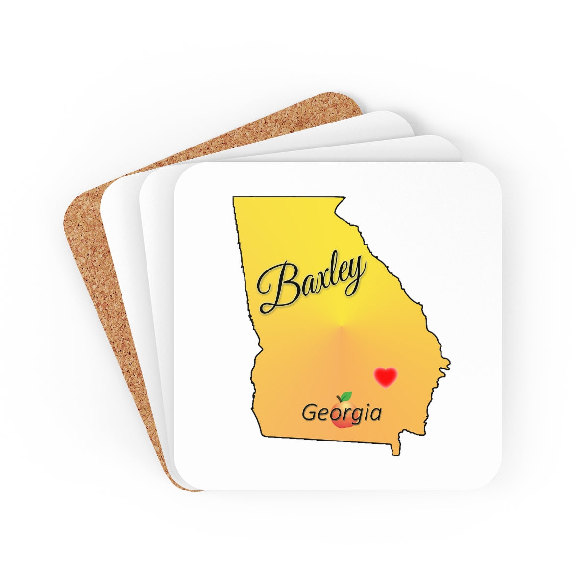 Baxley Georgia Corkwood Coaster Set