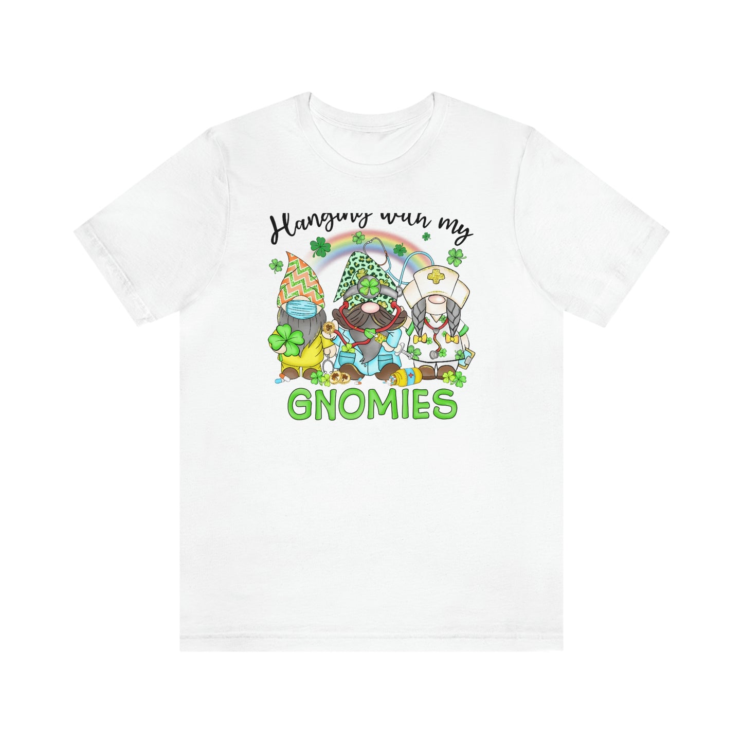 Hanging With My Gnomies St. Patrick's Day Unisex Jersey Short Sleeve Tee