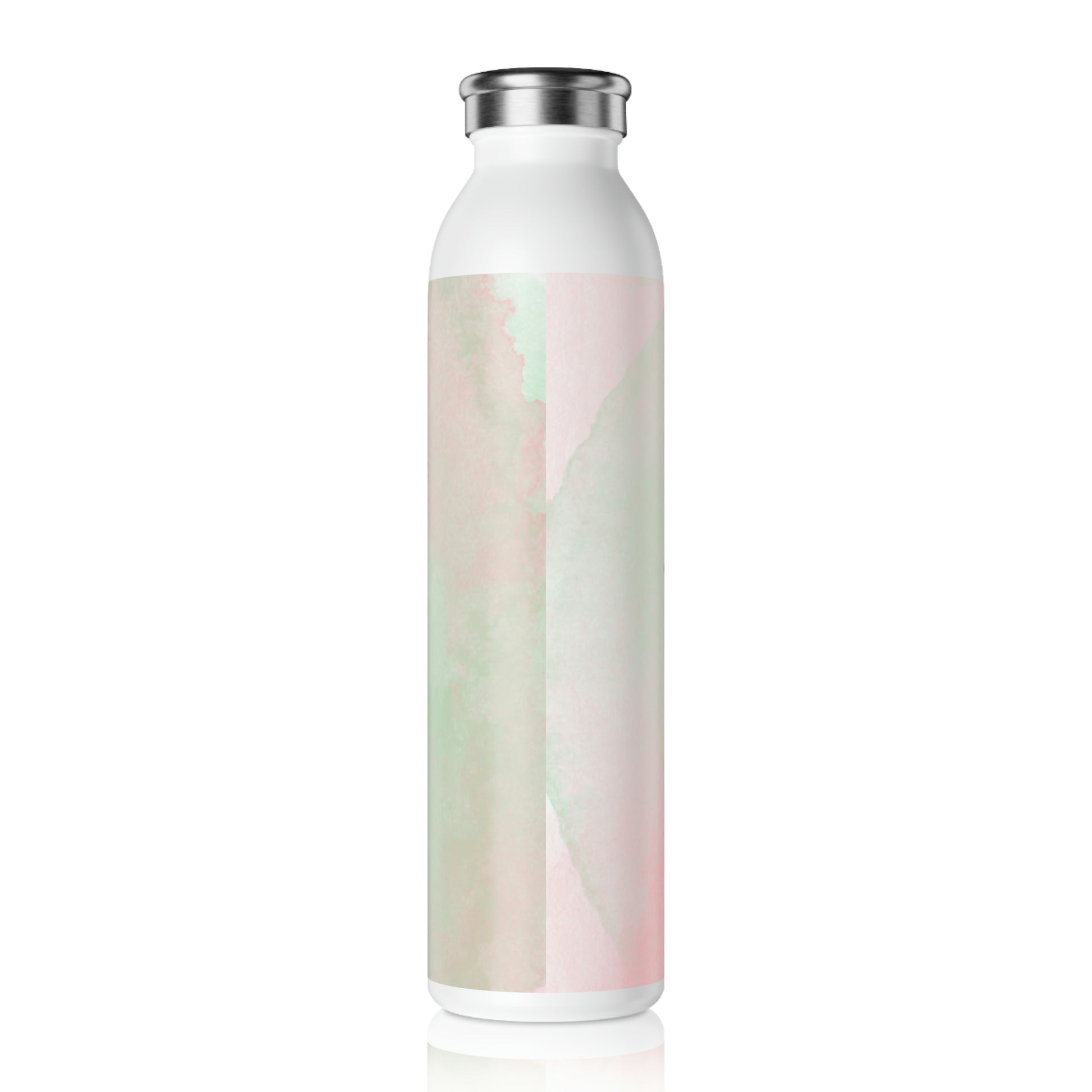 Spring Greenery Watercolor Slim Water Bottle